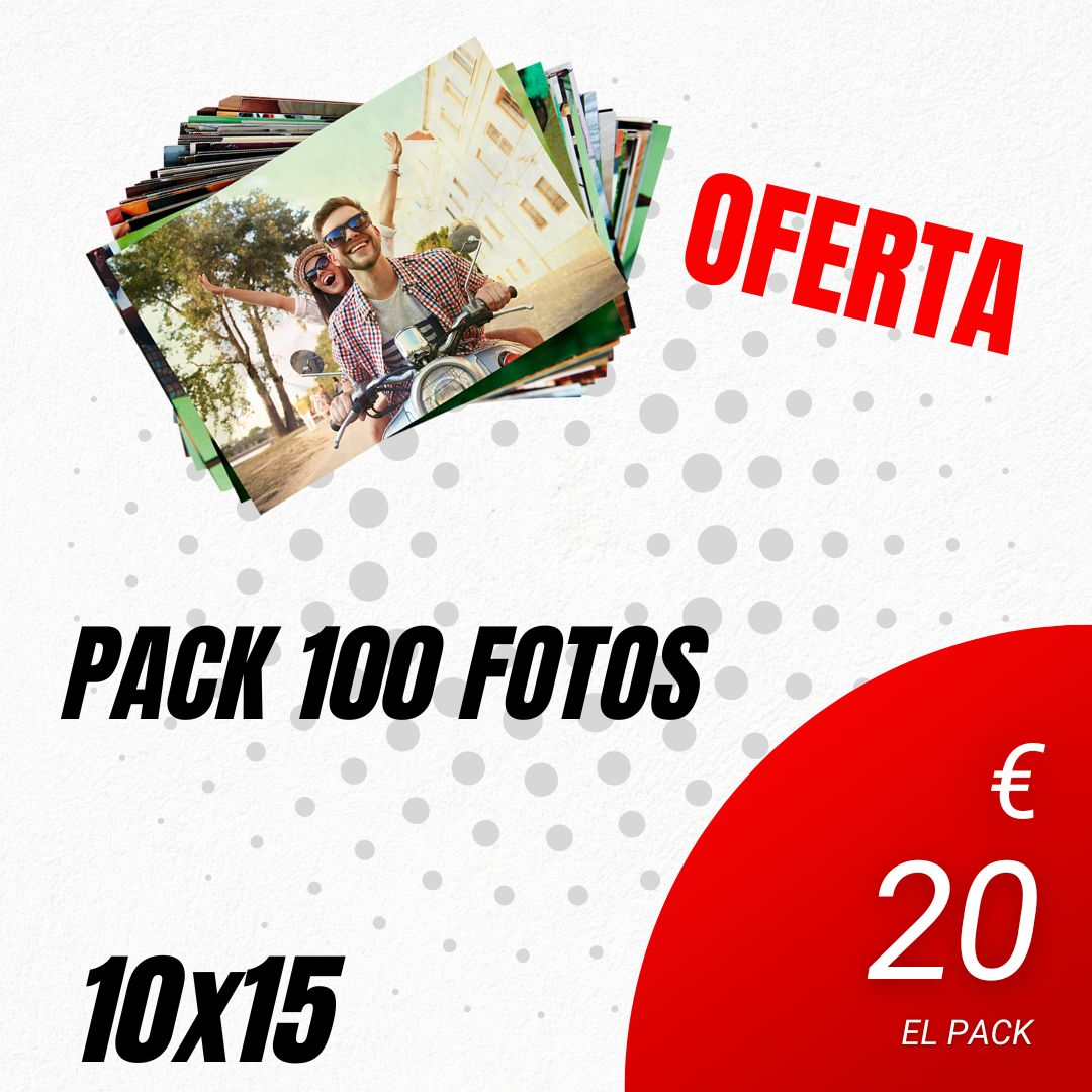 precio oferta revelar pack 100 fotos 10x15